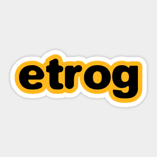 Ertog אֶתְרוֹג citron word black Sticker